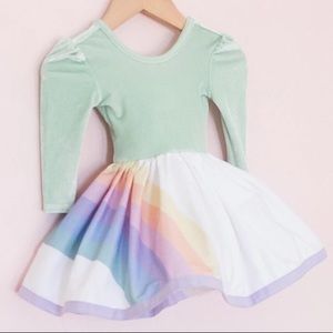 EUC Pleiades mint velvet pastel rainbow shortie